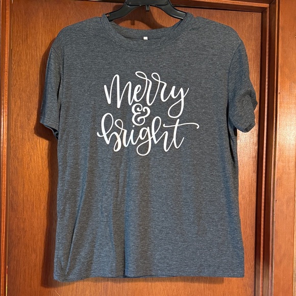 Tops - Gray 'Merry & Bright' T-Shirt